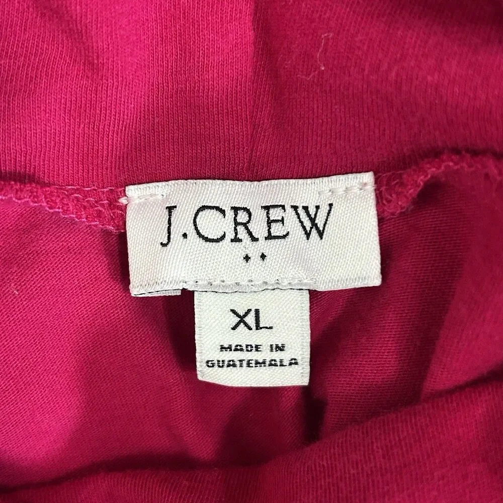 J.Crew Basic Turtleneck Berry Magenta Top Size XL Long Sleeve Soft Comfy Blouse